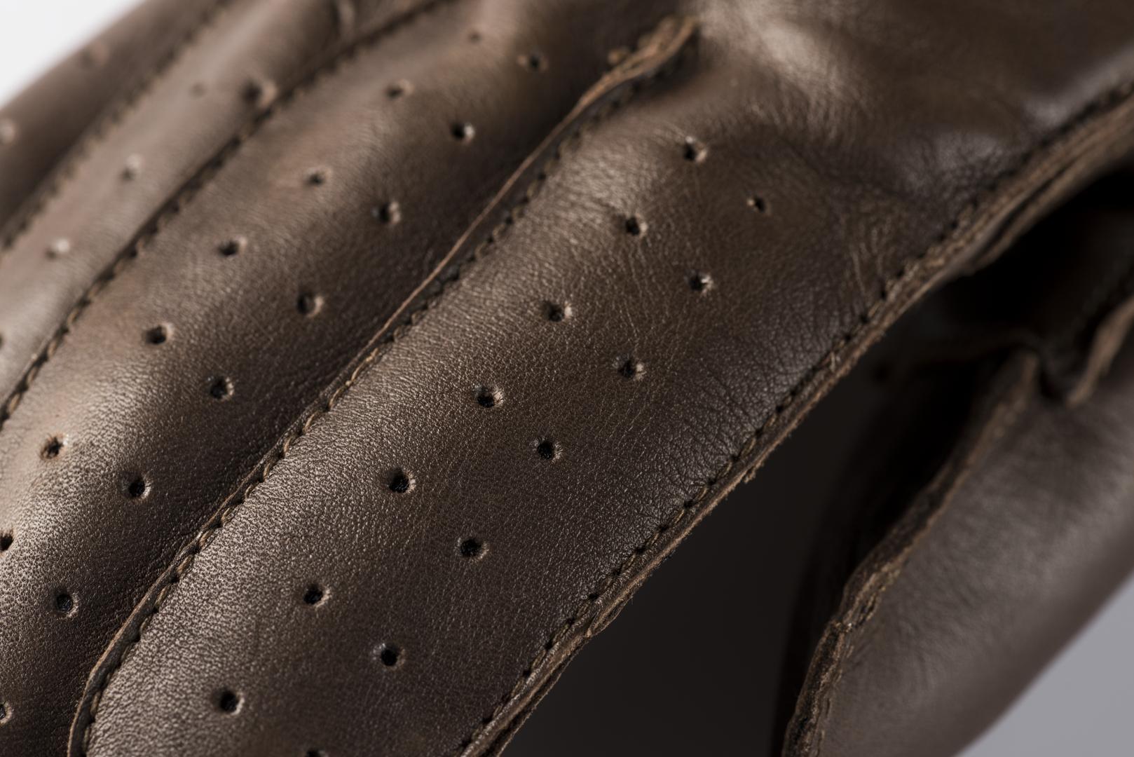 Side view of Blauer Routine Motorcycle Gloves, brown, Size XS for Men