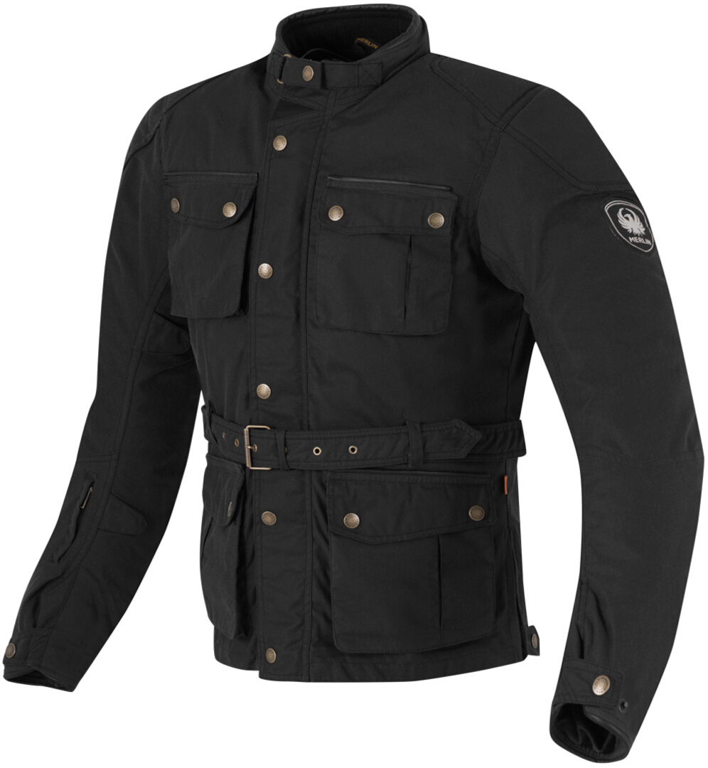 Merlin Kurkbury Veste cirée de moto, noir, taille 3XL pour Hommes