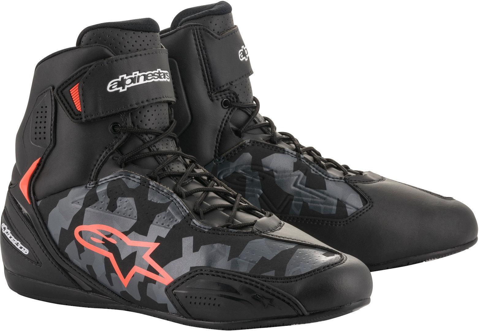 Alpinestars Faster-3 Camo Motorcycle Shoes, green-brown, Size 42, green-brown, Size 42