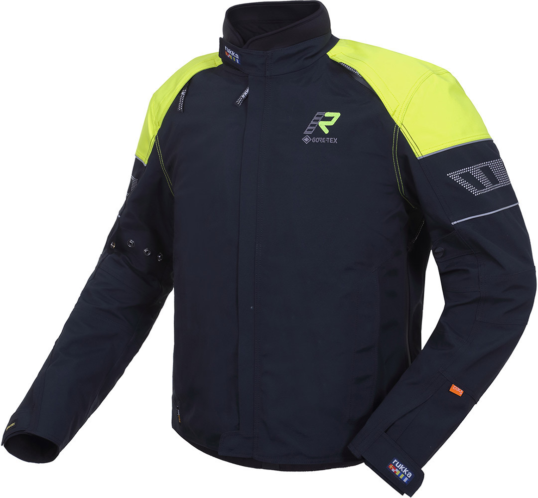 Rukka R-EX Motorcykel Textil Jacka, svart-gul, storlek 48