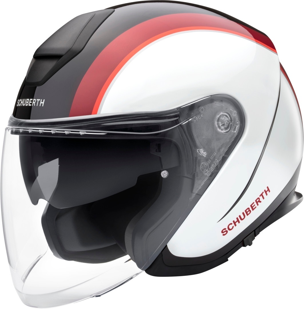 Schuberth M1 Pro Outline Jet helm, rood, afmeting 53