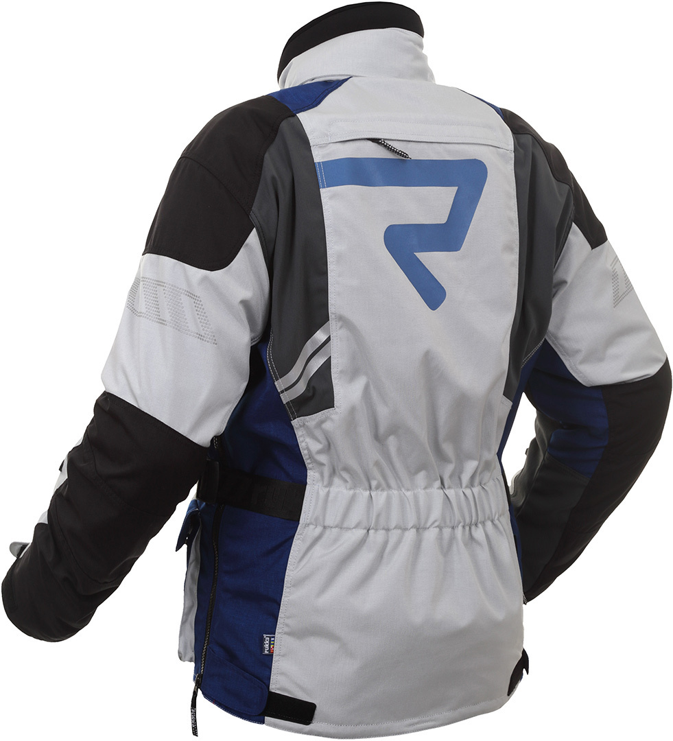 Side view of Rukka Offlane Motorcycle Textile Jacket, grey-blue, Size 46 for Men