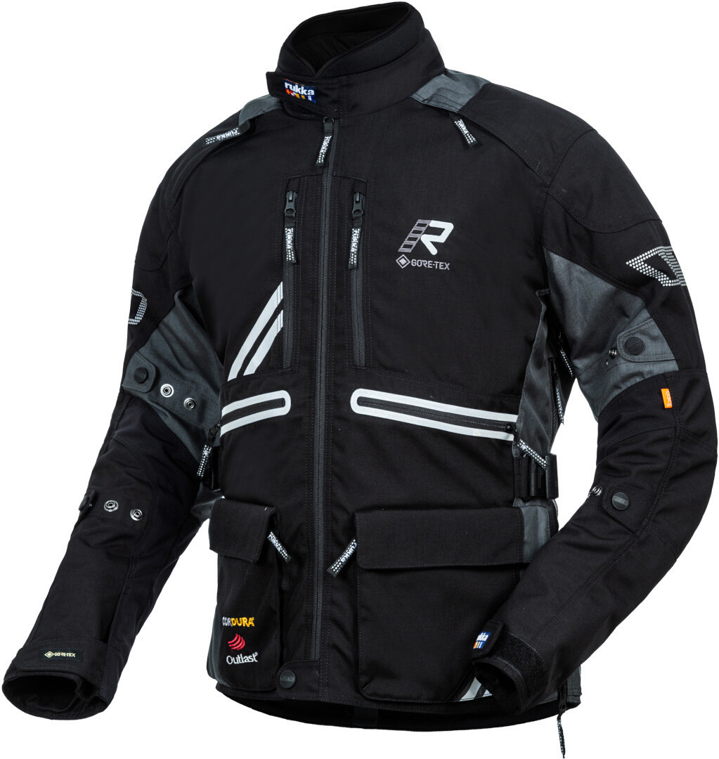 Rukka Offlane Motorcycle Textile Jacket, black-grey, Size 48, 48 Black Grey unisex