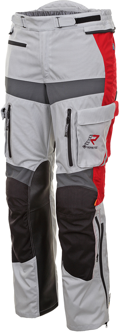 Rukka Offlane Motorcycle Textile Pants, grey-red, Size 46, grey-red, Size 46