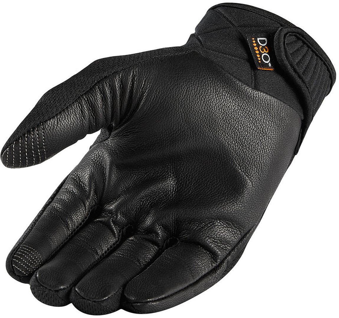 Side view of Icon Anthem 2 Stealth Motorcycle Gloves, black, Size S for Men