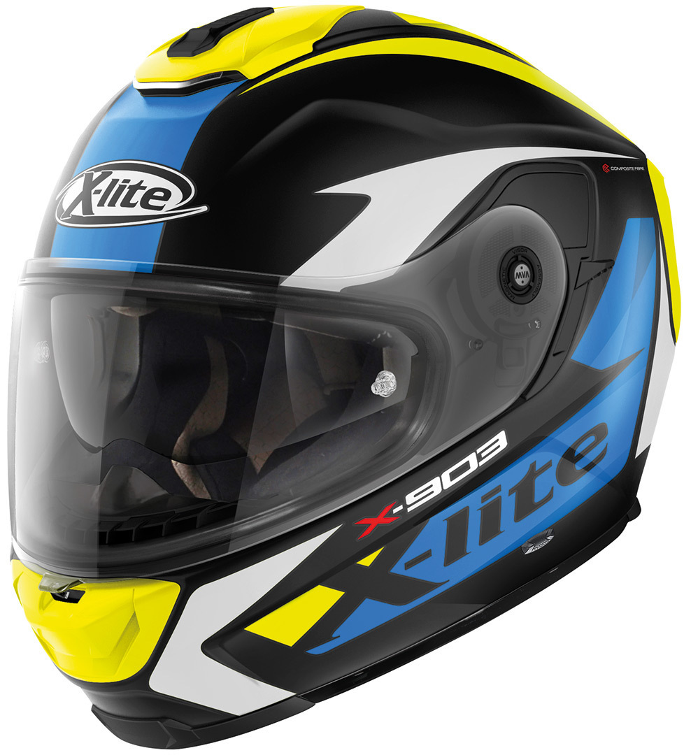Image of X-Lite X-903 Nobiles N-Com casco, giallo-blu, dimensione XL