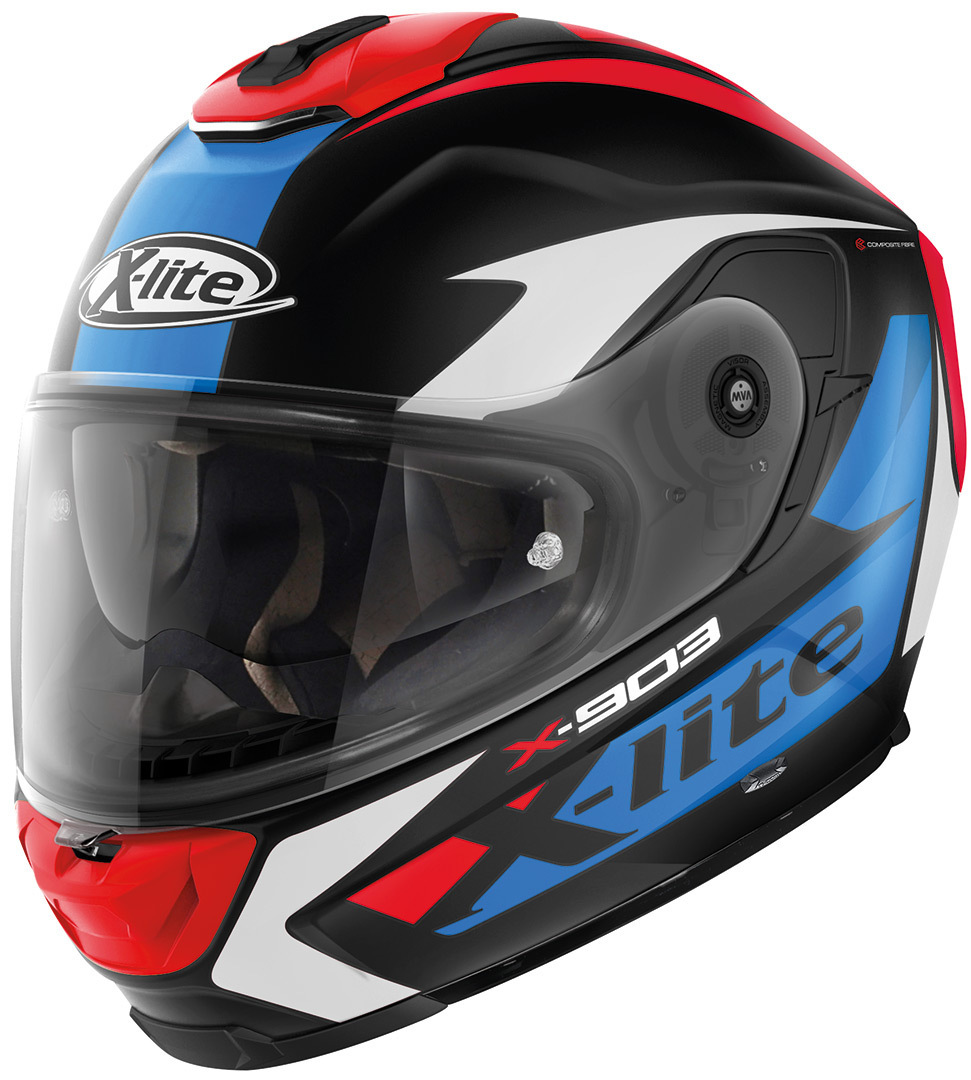Image of X-Lite X-903 Nobiles N-Com casco, rosso-blu, dimensione S