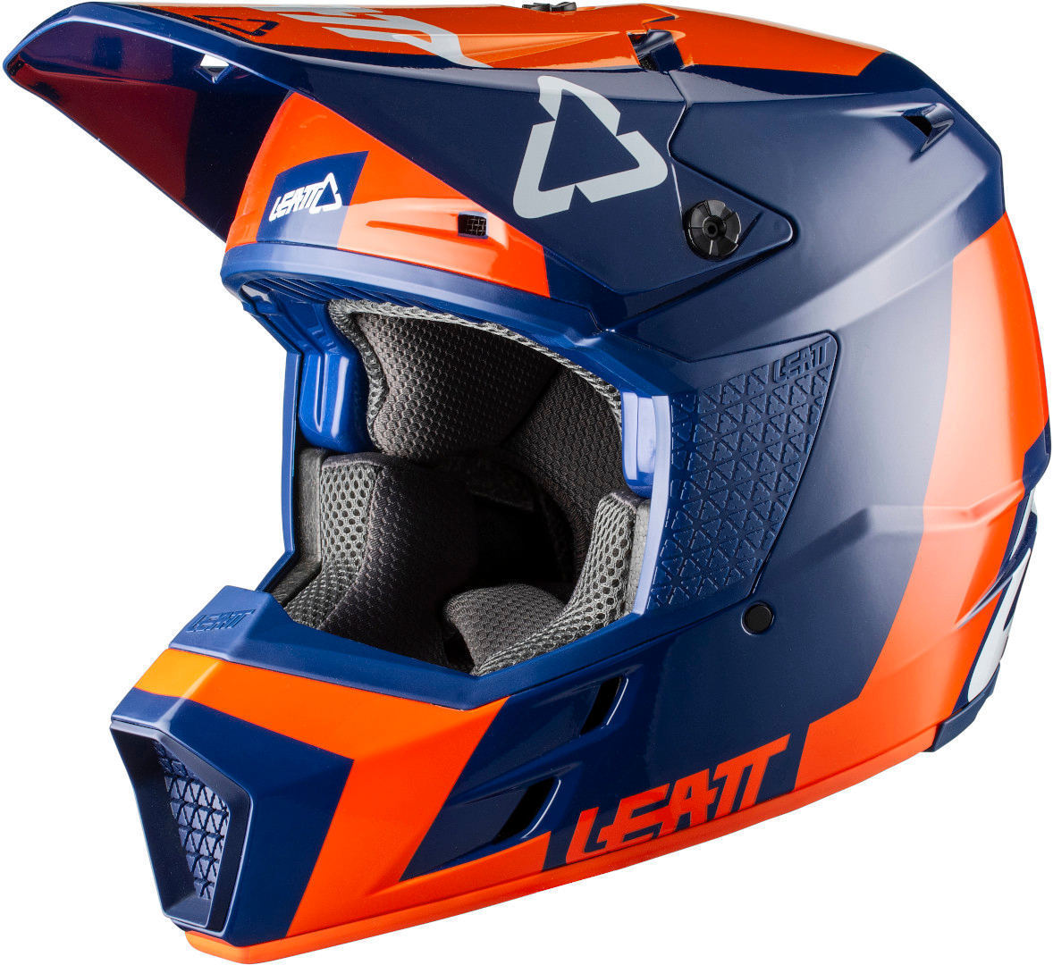 Image of Leatt GPX 3.5 V20.2 Casco Motocross, blu-arancione, dimensione XL