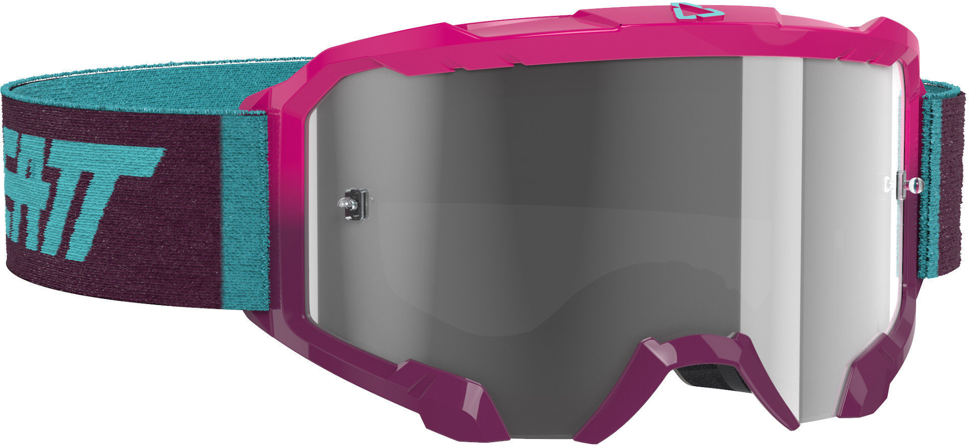 Leatt Velocity 4.5 Motocross Goggles, pink-blue, pink-blue, Size One Size