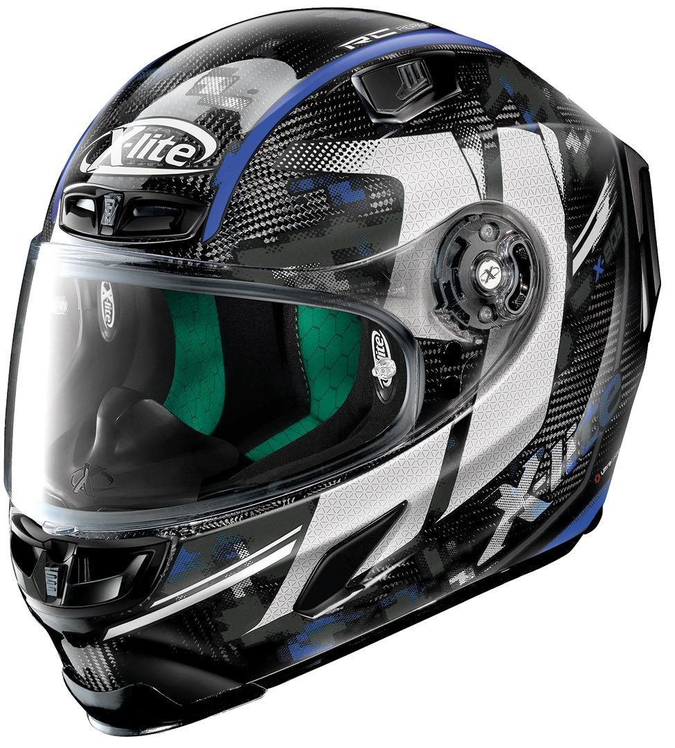 X-Lite X-803 Ultra Carbon Provocator 58 Helm, schwarz-blau, Größe S, schwarz-blau, Größe S