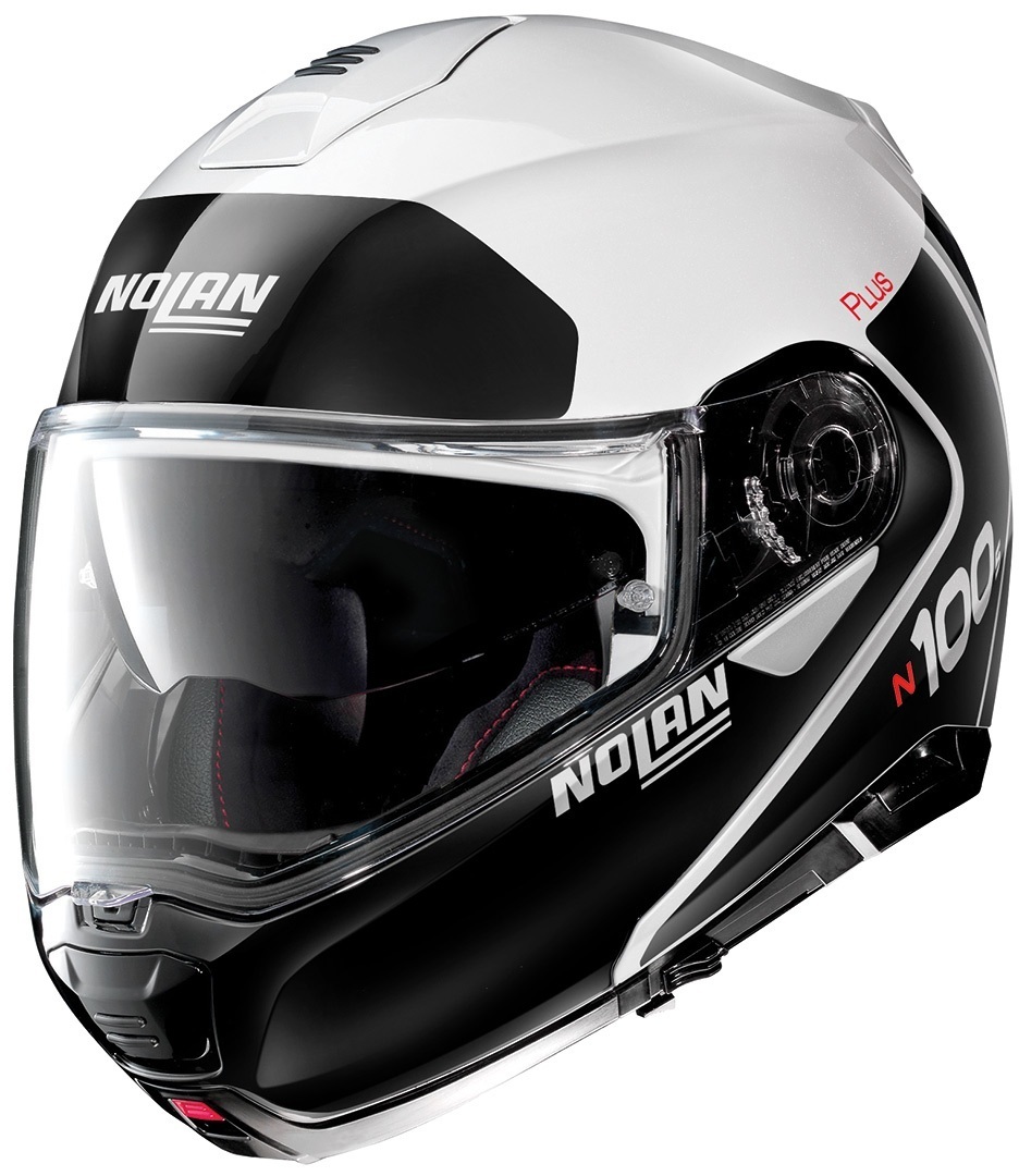 Nolan N100-5 Plus Destinctive N-Com Helmet, black-white, Size XS, black-white, Size XS