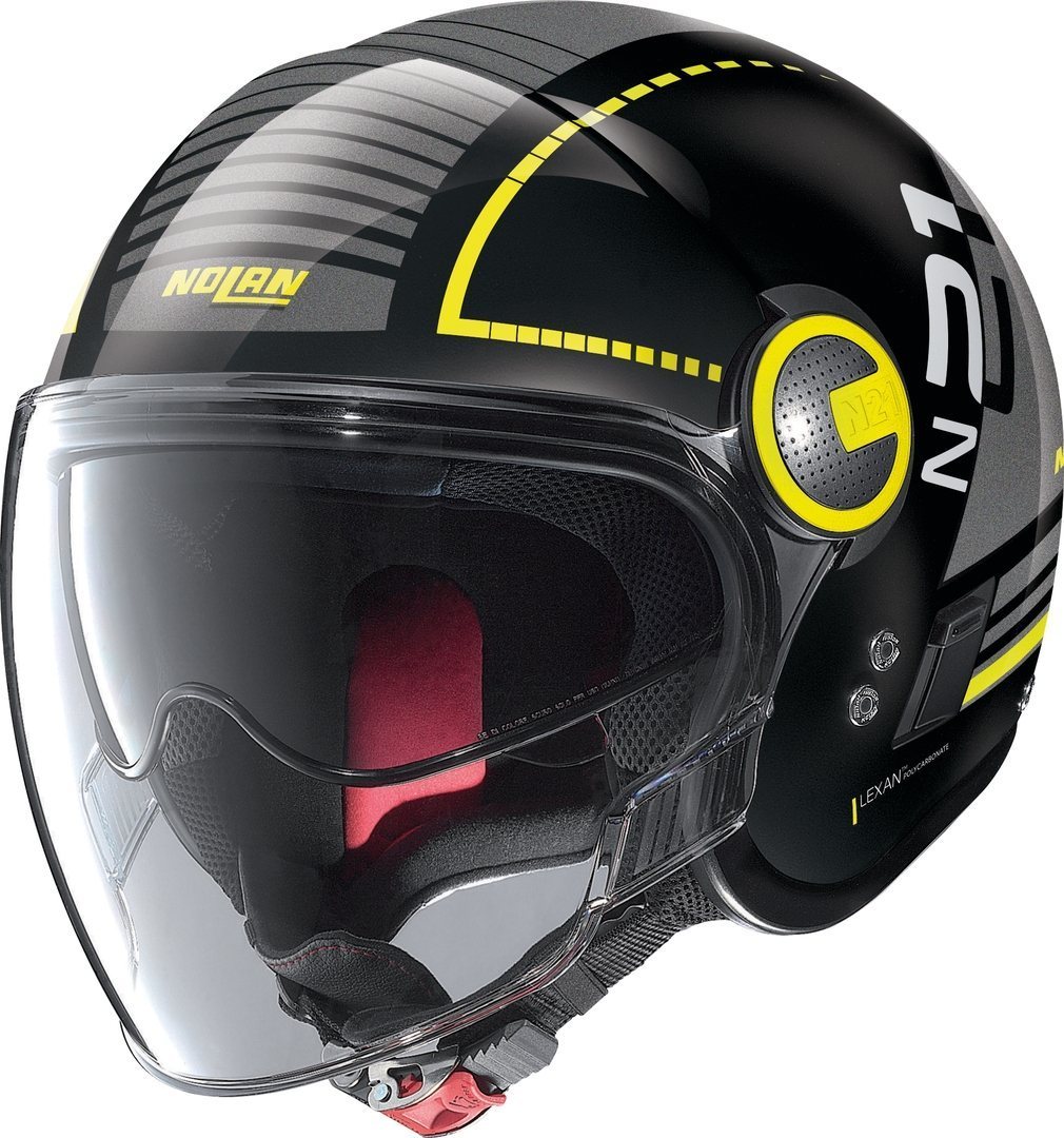 Nolan N21 Visor Runabout Jet Helmet, black-yellow, Size XS, black-yellow, Size XS