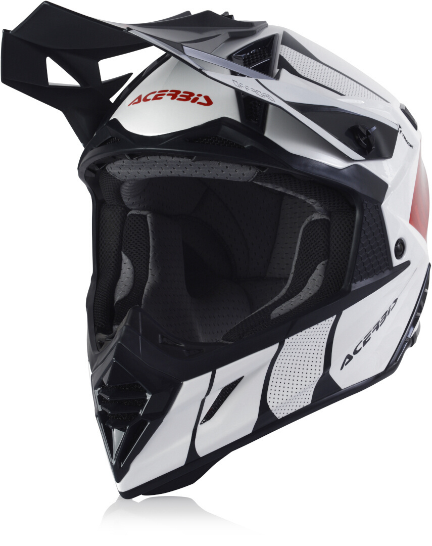 Acerbis X-Track Motocross Helmet, white-red, Size XS, white-red, Size XS