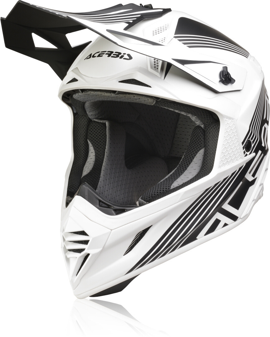 Acerbis X-Track Motocross Helm, schwarz-weiss, Größe M, schwarz-weiss, Größe M