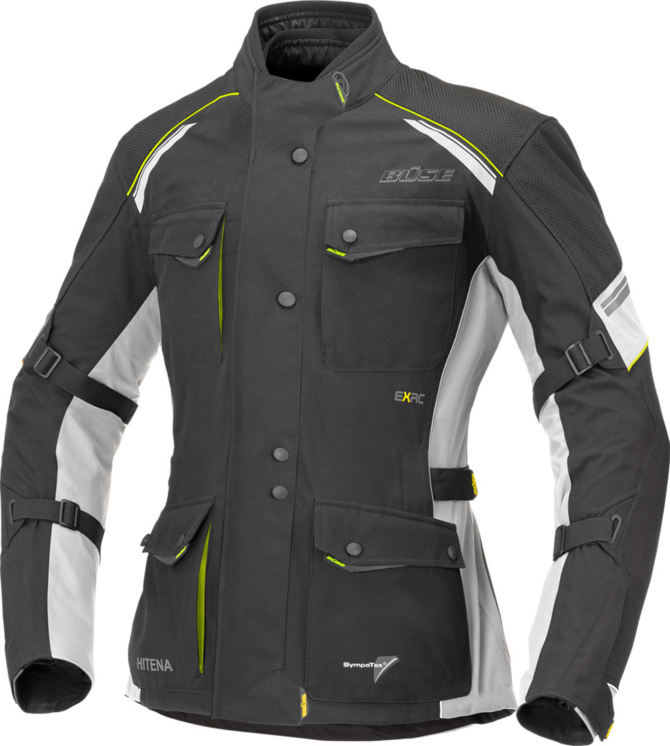 Büse Porto Ladies Motorcycle Textile Jacket, black, Size 40 for Women, black, Size 40 for Women