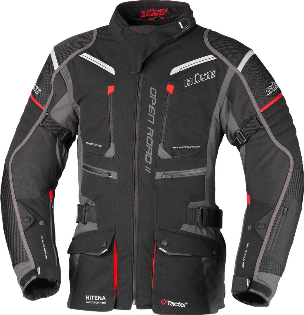 Büse Open Road II Ladies Motorcycle Textile Jacket, black, Size 36 for Women, black, Size 36 for Women