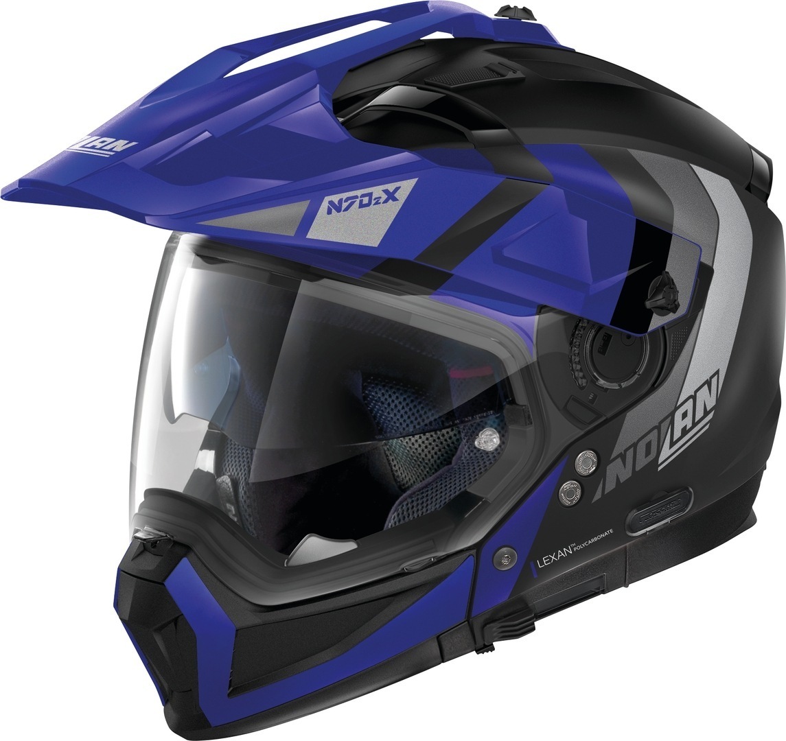 Nolan N70-2 X Decurio N-Com Helmet, black-blue, Size XS, black-blue, Size XS