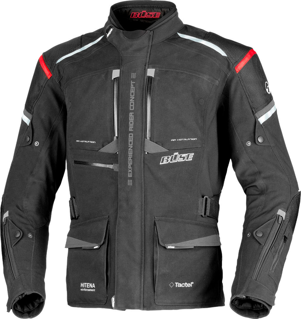 Büse Nova Motorcycle Textile Jacket, black-red, Size 31, black-red, Size 31