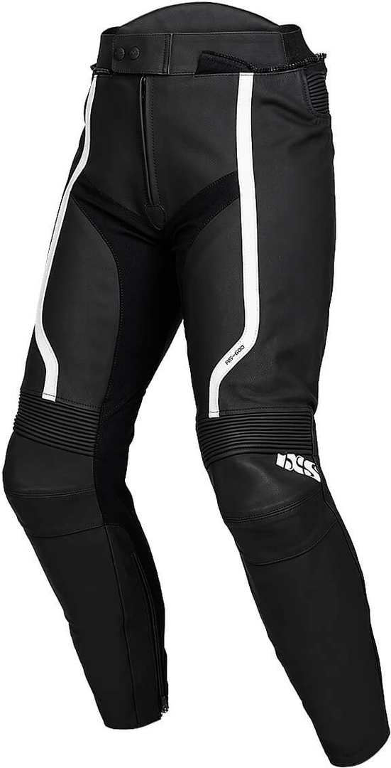 IXS Sport RS-600 1.0 Motorcycle Leather Pants, black-white, Size XL, black-white, Size XL