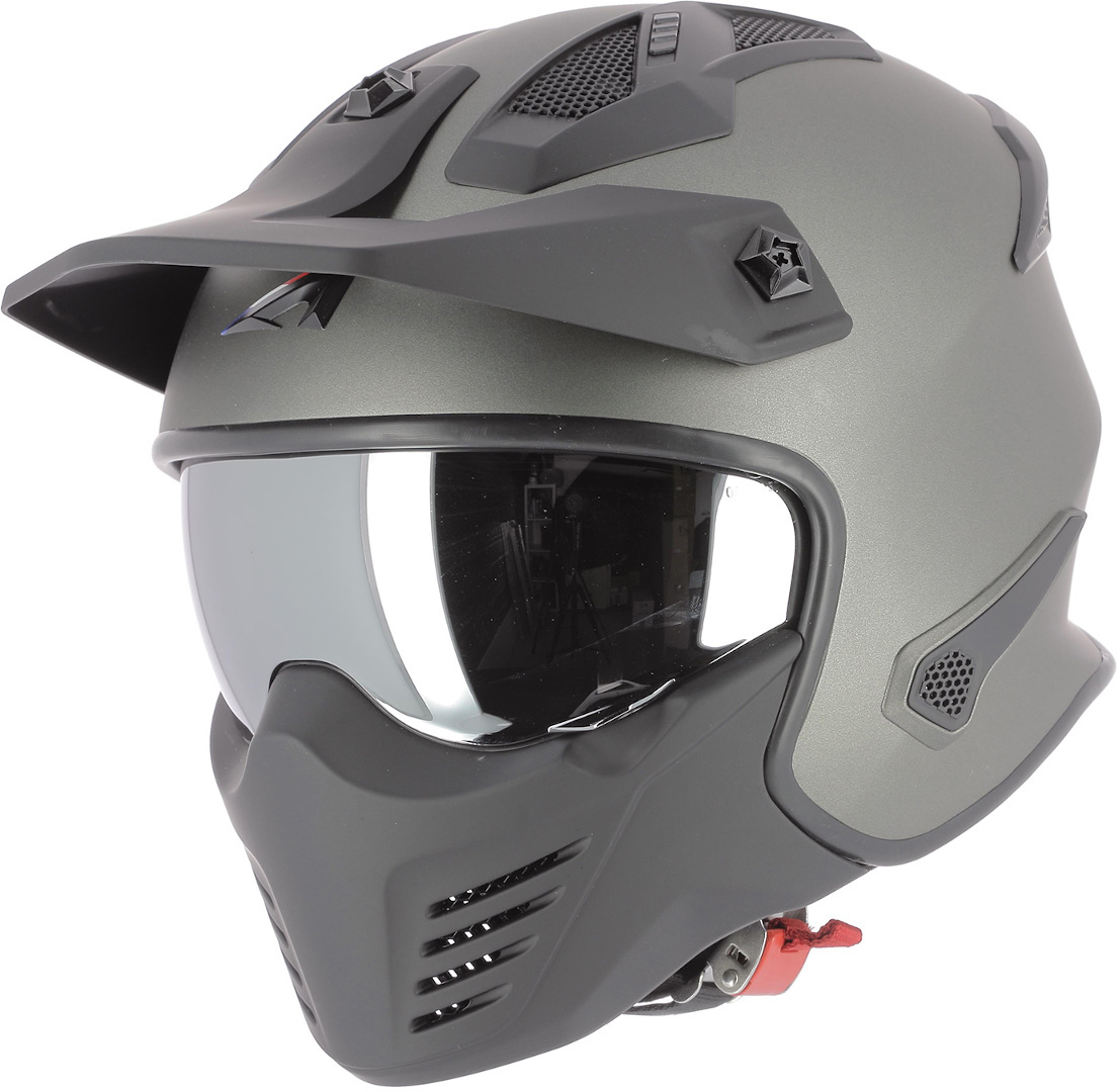 Astone Elektron Jet Helmet, black-grey, Size L, black-grey, Size L