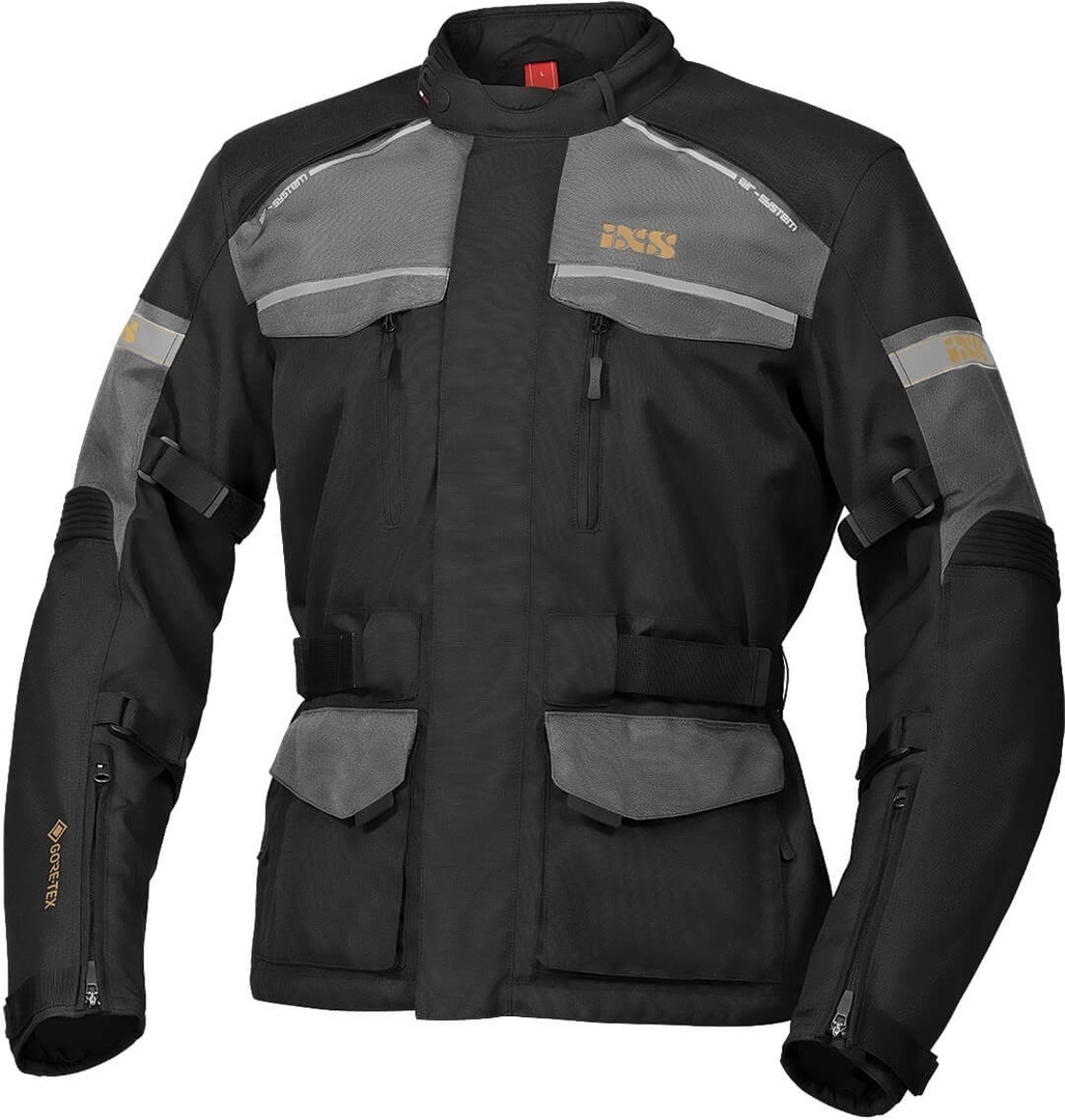 IXS Tour Classic Gore-Tex Motorcycle Textile Jacket, black-grey, Size M, black-grey, Size M