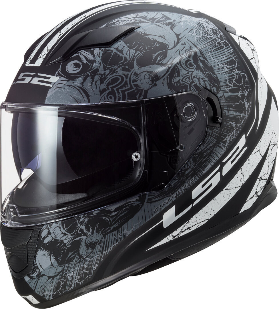 LS2 FF320 Stream Evo Throne Helmet, black-grey-silver, Size 2XS, black-grey-silver, Size 2XS