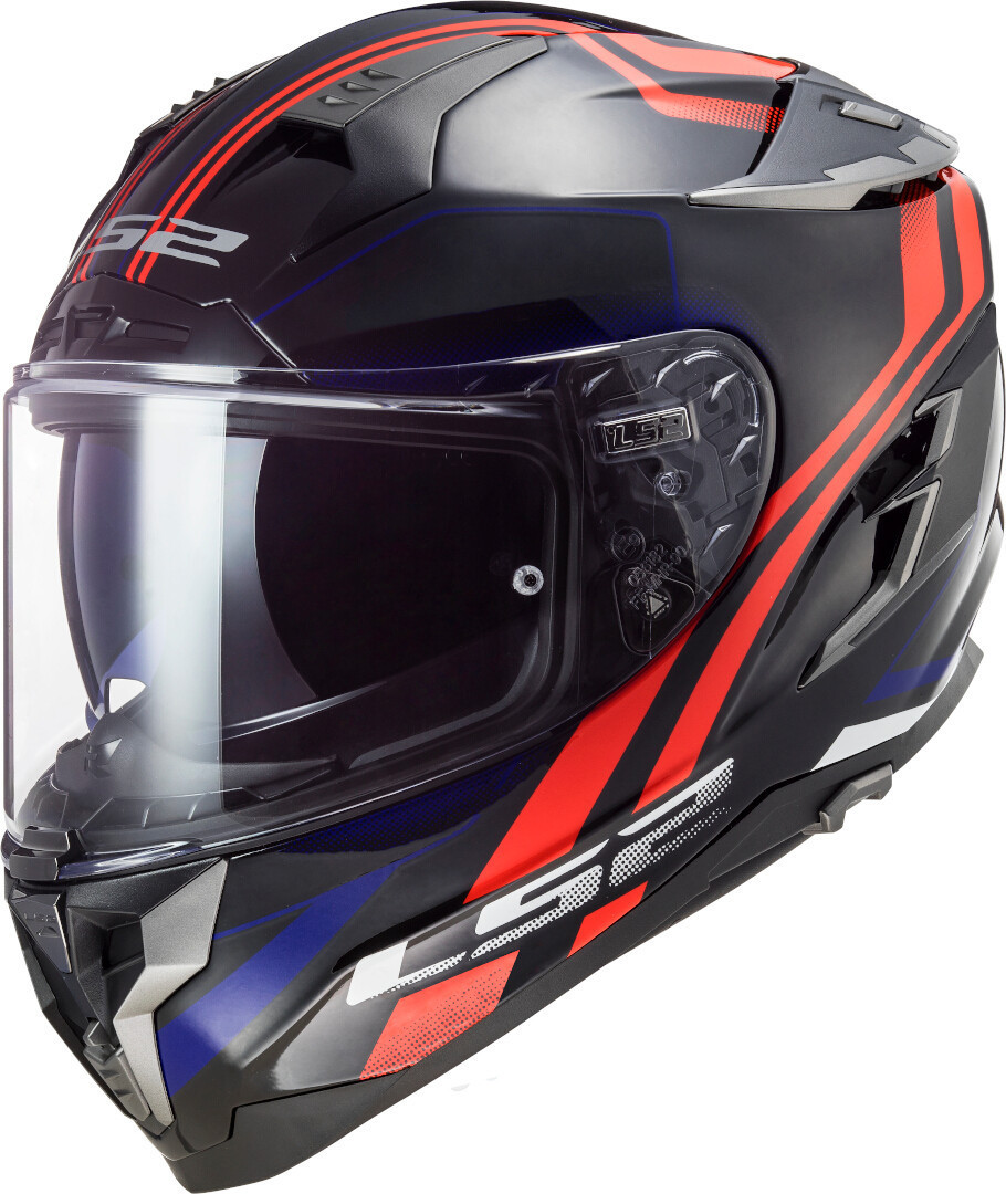 LS2 FF327 Challenger Propeller Helmet, black-red-blue, Size 2XS, black-red-blue, Size 2XS