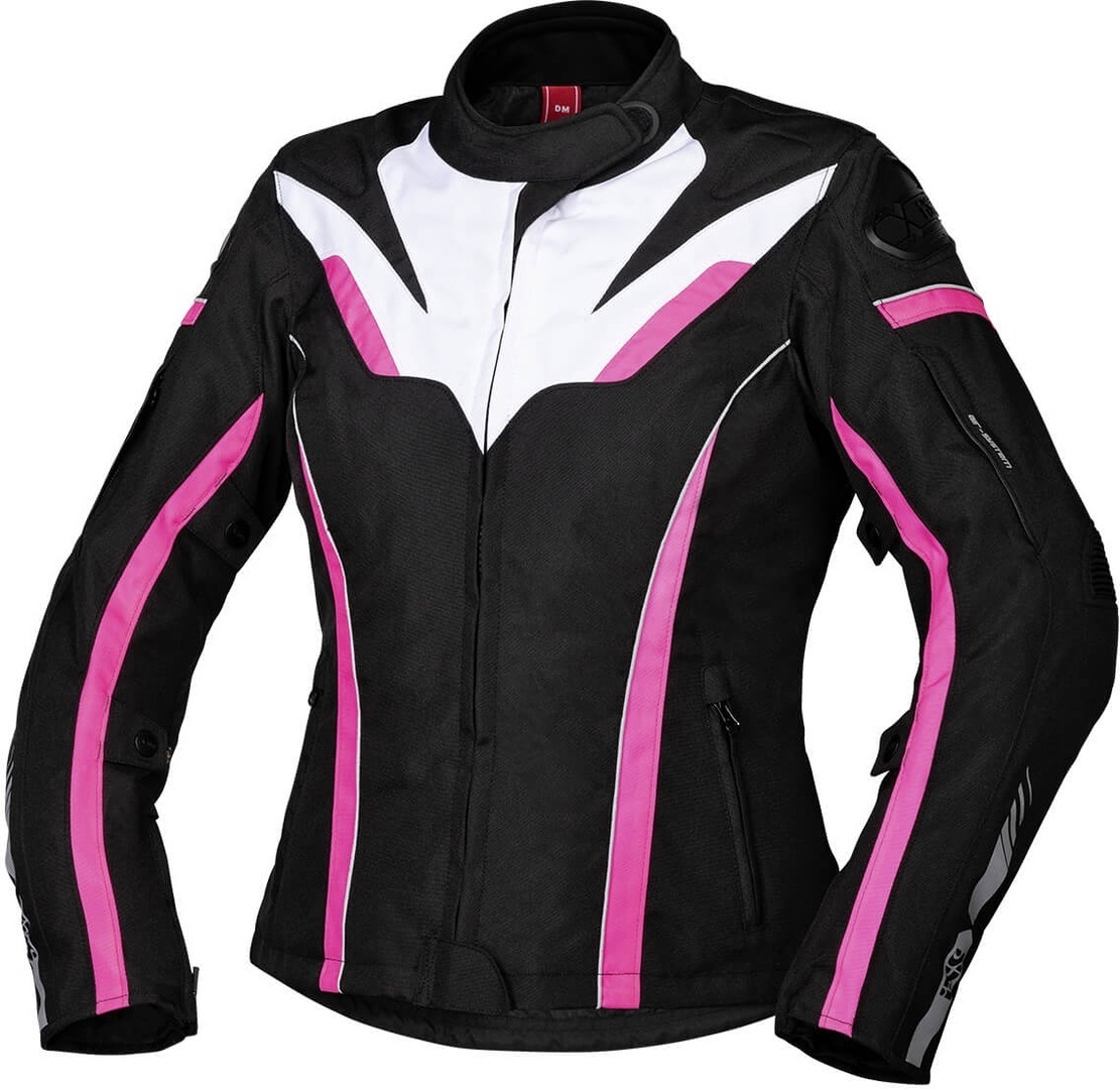 IXS Sport RS-1000-ST Ladies Motorcycle Textile Jacket, black-white-pink, Size 3XL for Women, black-white-pink, Size 3XL for Women