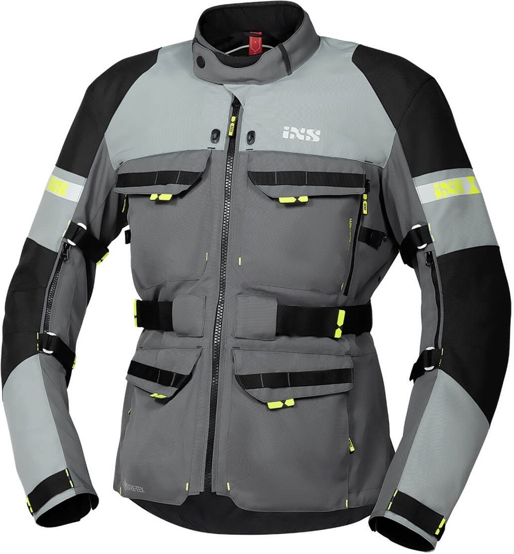 IXS Tour Adventure Gore-Tex Motorcycle Textile Jacket, black-grey, Size S, black-grey, Size S