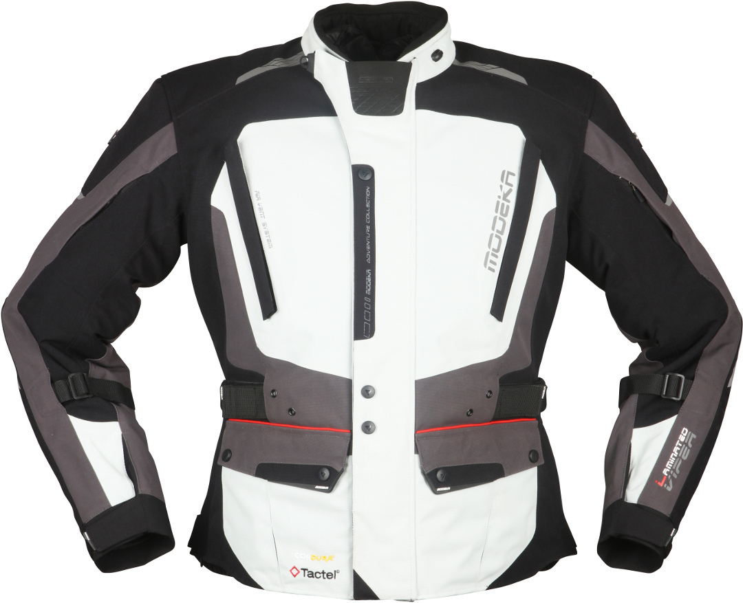 Modeka Viper LT Motorrad Textiljacke, schwarz-grau, Größe M, schwarz-grau, Größe M
