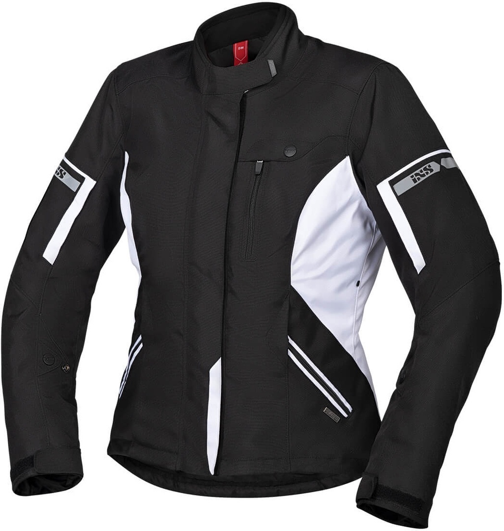 IXS Tour Finja-ST 2.0 Ladies Motorcycle Textile Jacket, black-white, Size L for Women, black-white, Size L for Women