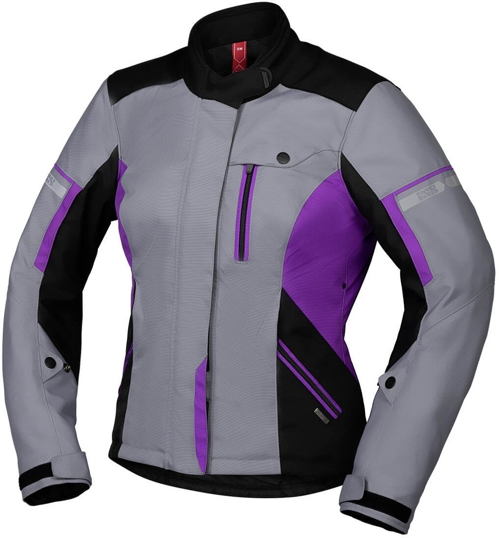 IXS Tour Finja-ST 2.0 Ladies Motorcycle Textile Jacket, grey-purple, Size S for Women, grey-purple, Size S for Women