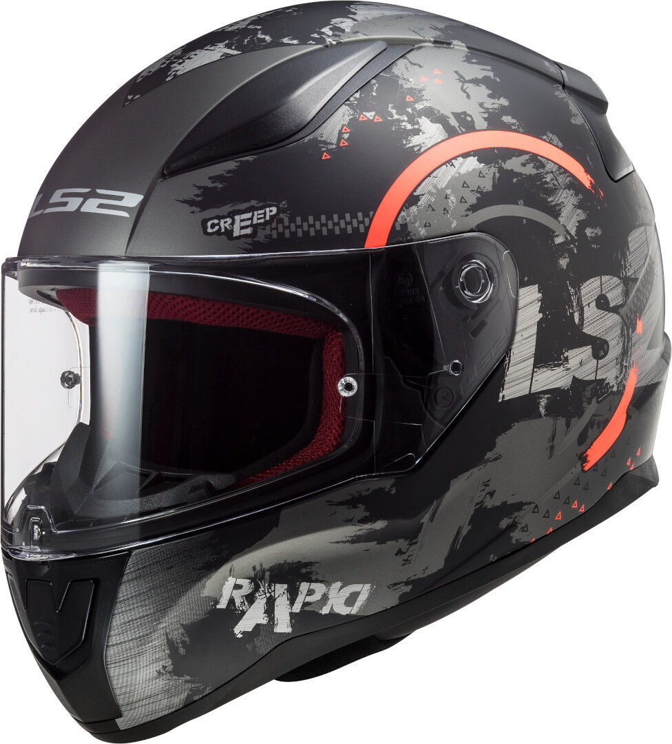 LS2 FF353 Rapid Circle Helmet, black-orange, Size XS, black-orange, Size XS