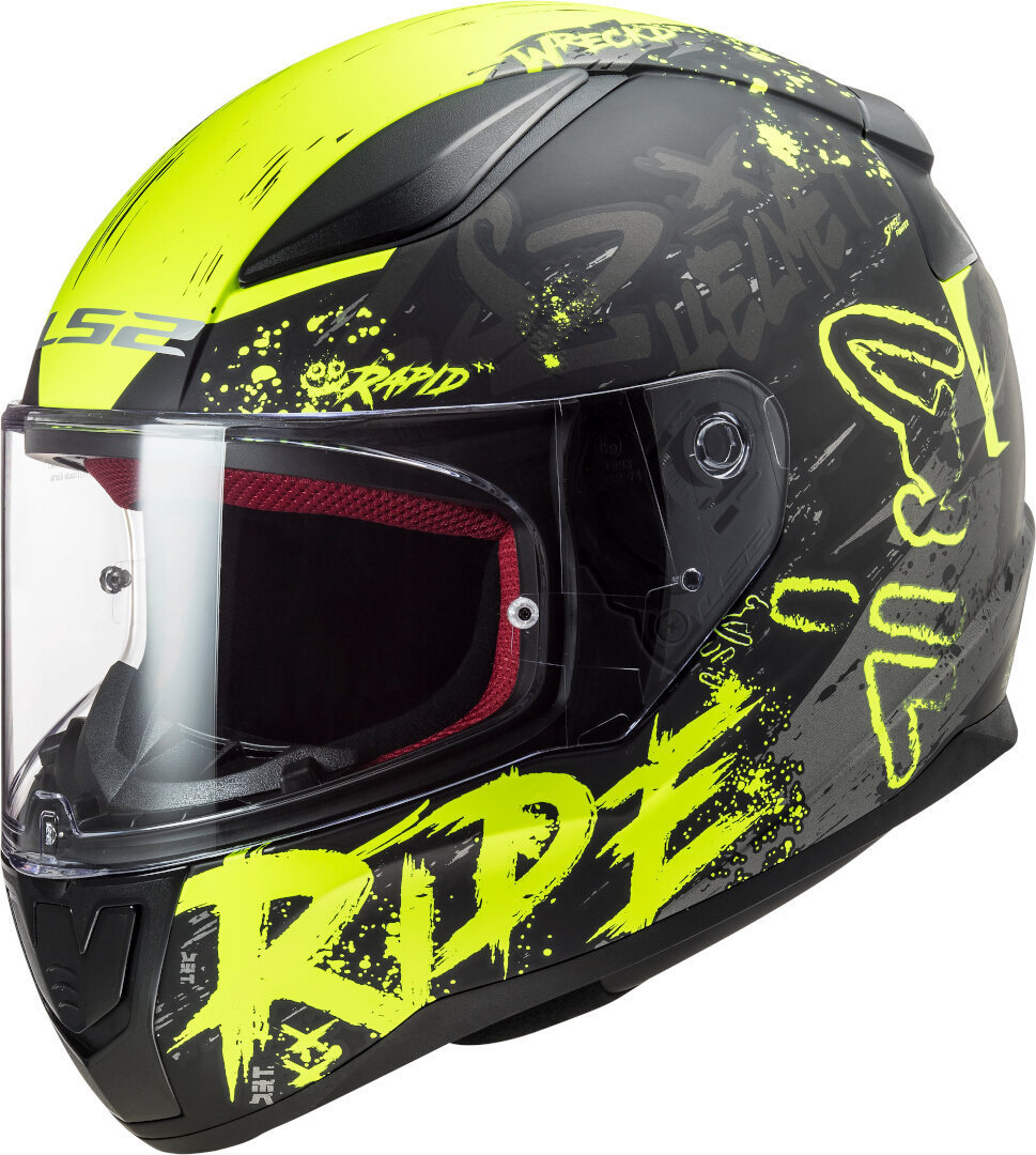 LS2 FF353 Rapid Naughty Helmet, black-yellow, Size L, black-yellow, Size L
