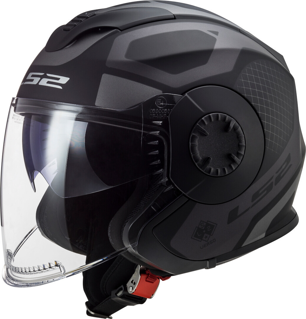 LS2 OF570 Verso Marker Jet Helmet, black-grey-silver, Size XS, black-grey-silver, Size XS