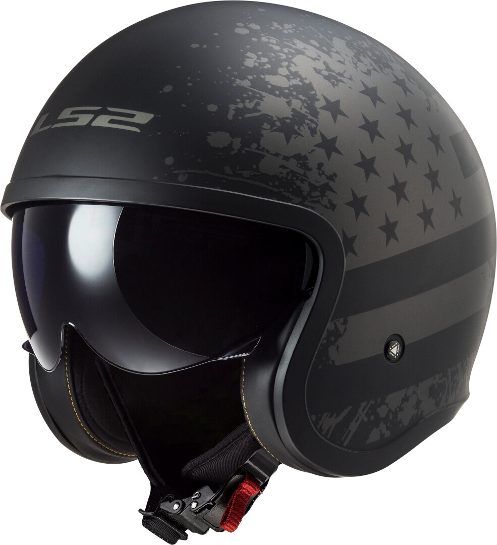 LS2 OF599 Spitfire Black Flag Jet Helmet, multicolored, Size XS, multicolored, Size XS
