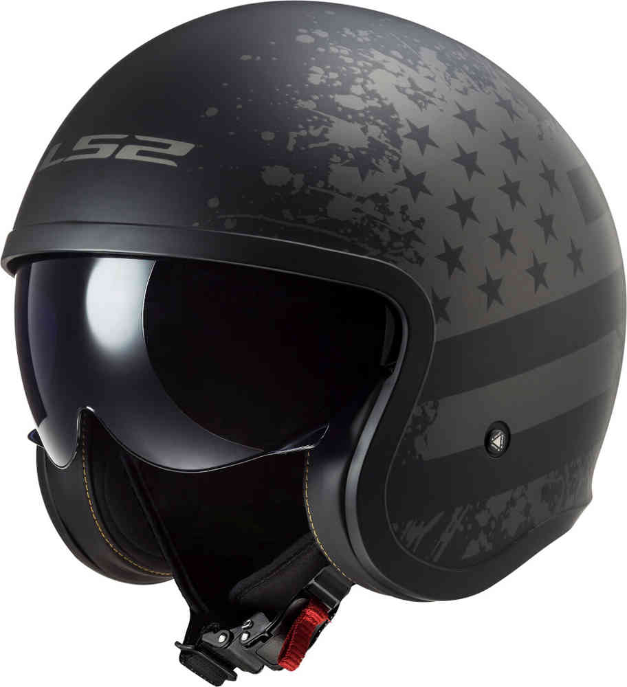 LS2 OF599 Spitfire Black Flag Casco Jet