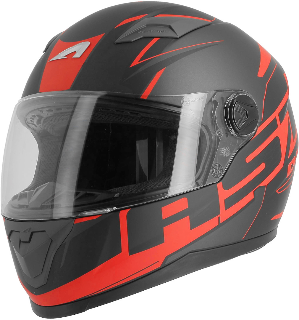 Astone GT2 AST Helmet, black-red, Size XS, black-red, Size XS