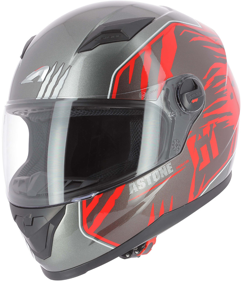 Astone GT2 Predator Helmet, black-red, Size XS, black-red, Size XS