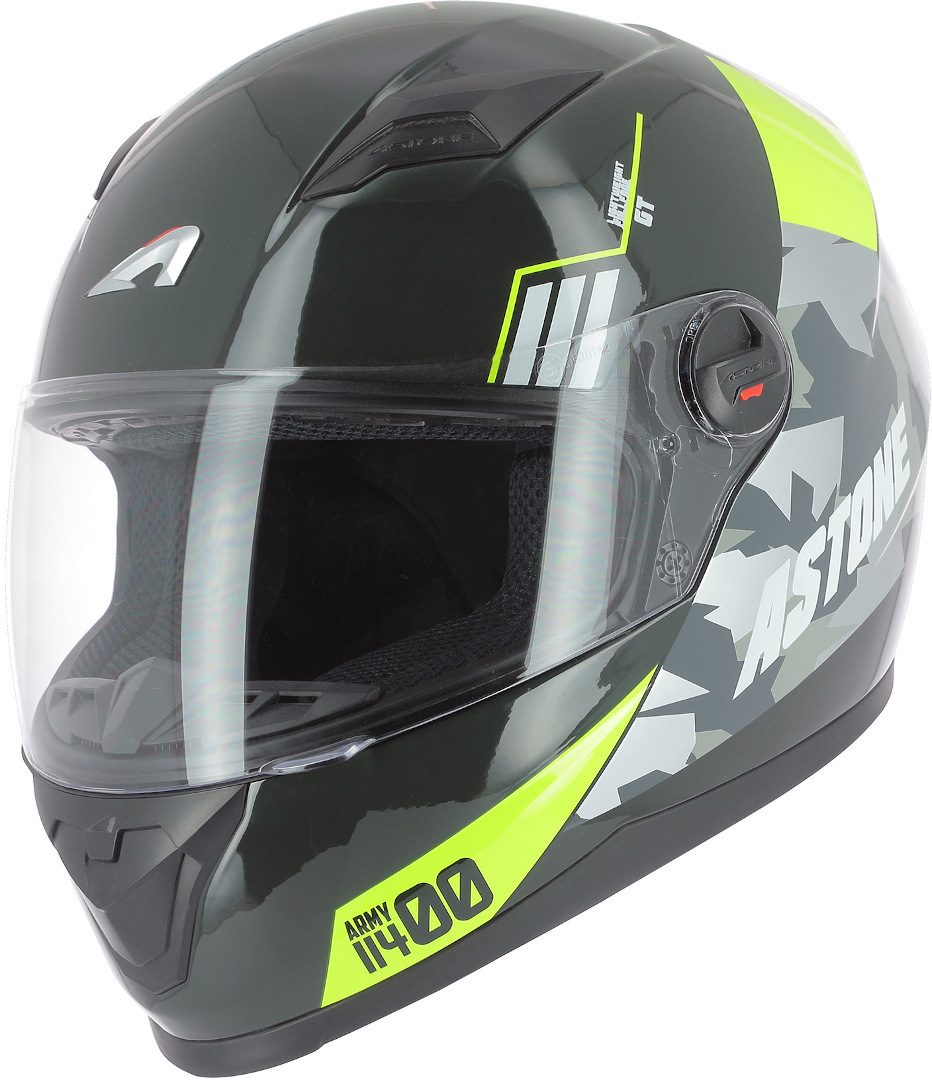 Astone GT2 Army Helmet, black-yellow, Size 2XL, black-yellow, Size 2XL