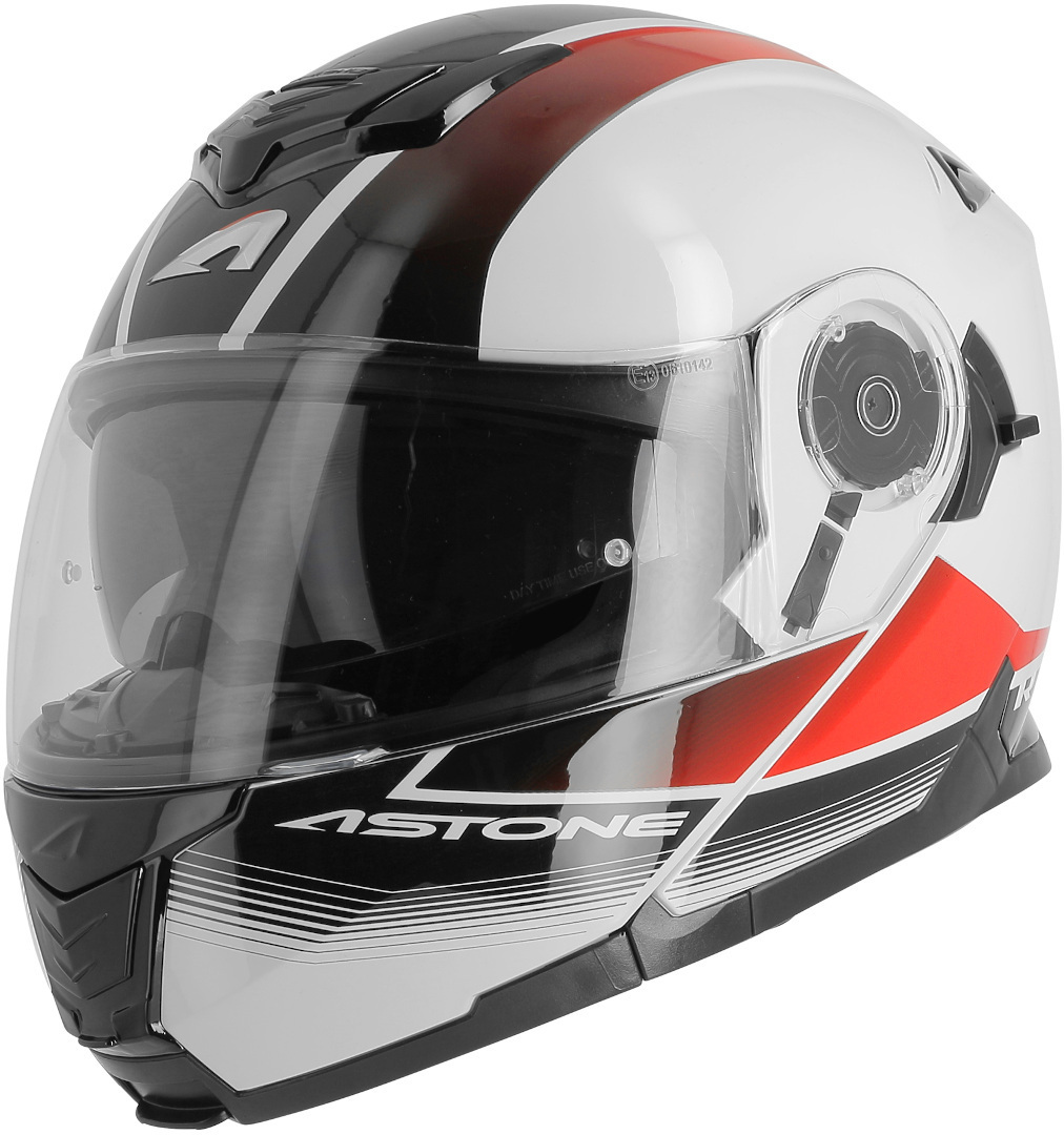 Image of Astone RT 1200 Vanguard Casco, nero-bianco-rosso, dimensione XS