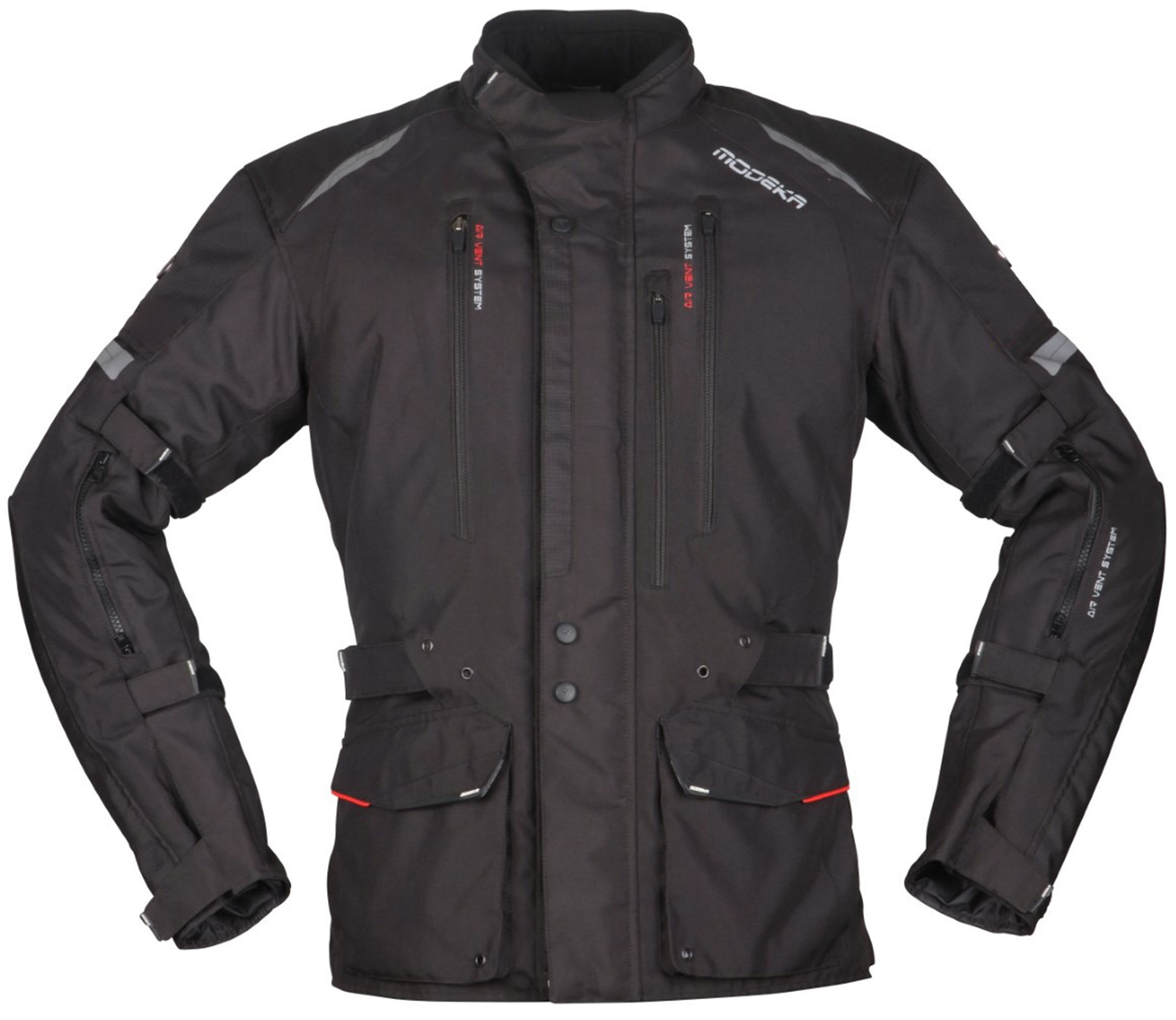 Modeka Men's Black Striker Ii Motorcycle Textile Jacket, Size 6XL For