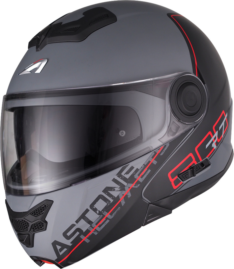 Image of Astone RT 800 Linetek Casco, grigio-argento, dimensione XS