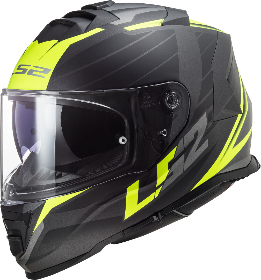 LS2 FF800 Storm Nerve Helmet, black-yellow, Size XS, black-yellow, Size XS