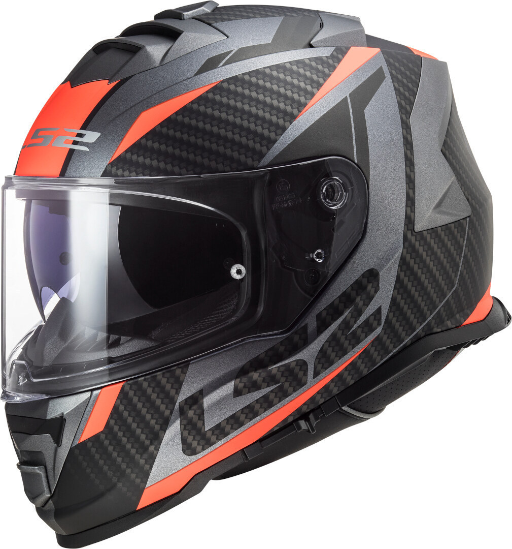 LS2 FF800 Storm Racer Helmet, black-orange, Size XS, black-orange, Size XS
