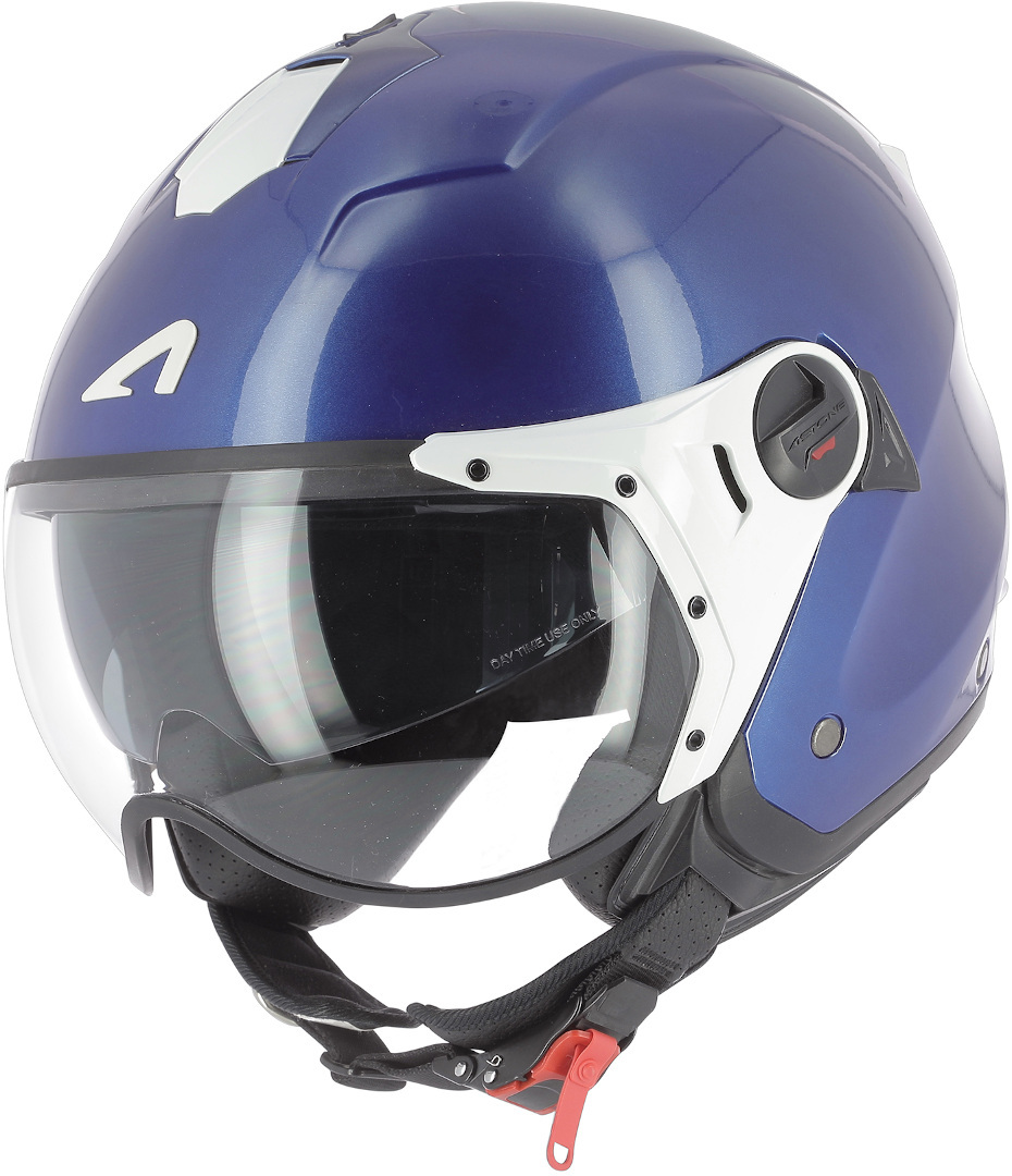 Image of Astone Minijet Sport Monocolor Casco Jet, bianco-blu-argento, dimensione XS