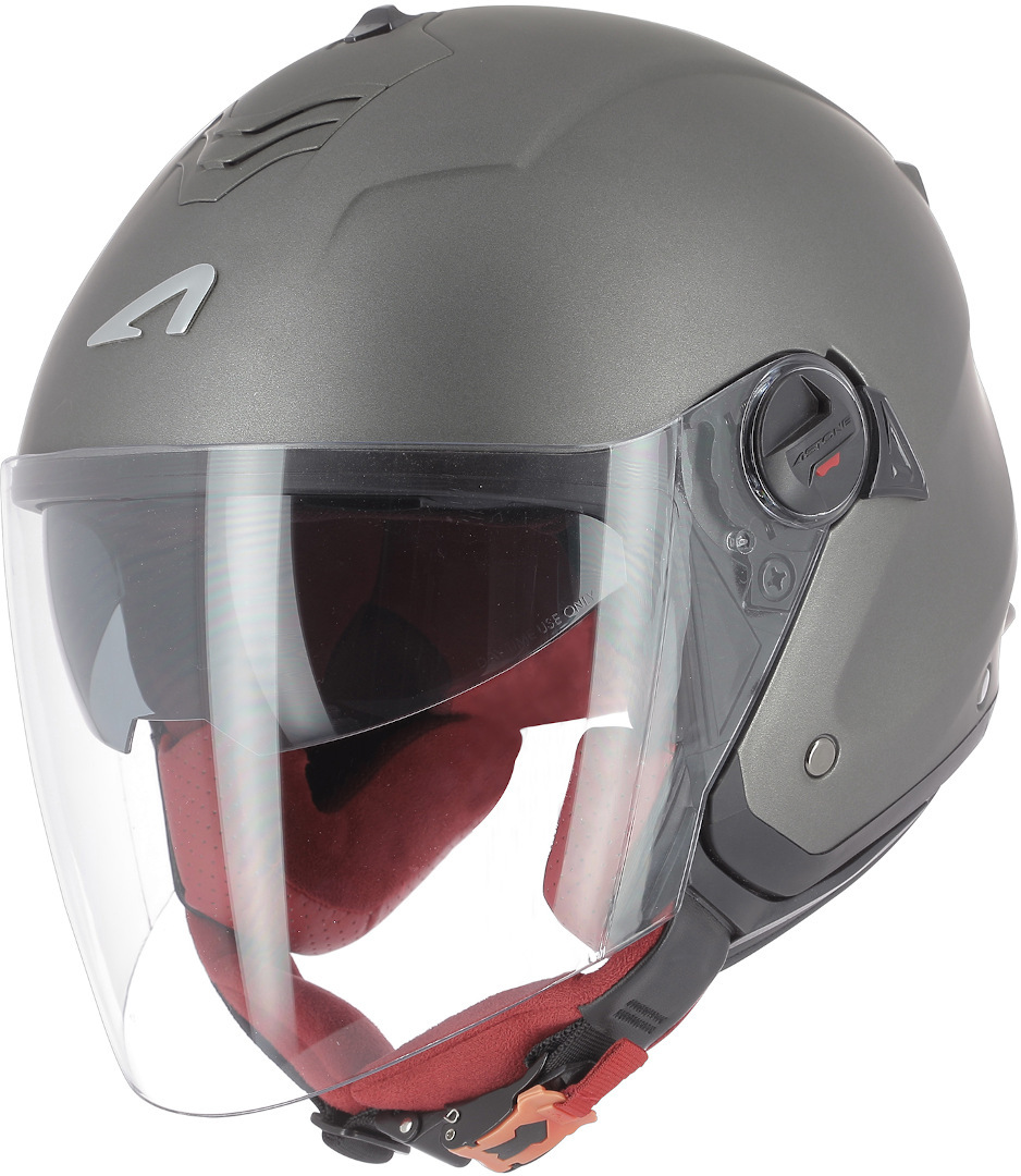Astone Minijets Monocolor Jet Helmet, black-grey, Size XS, black-grey, Size XS