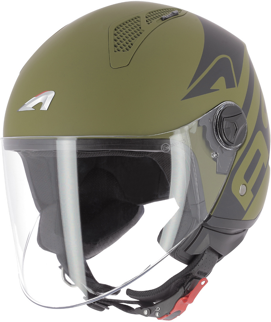 Astone Minijet Link Jet Helmet, green, Size XS, green, Size XS