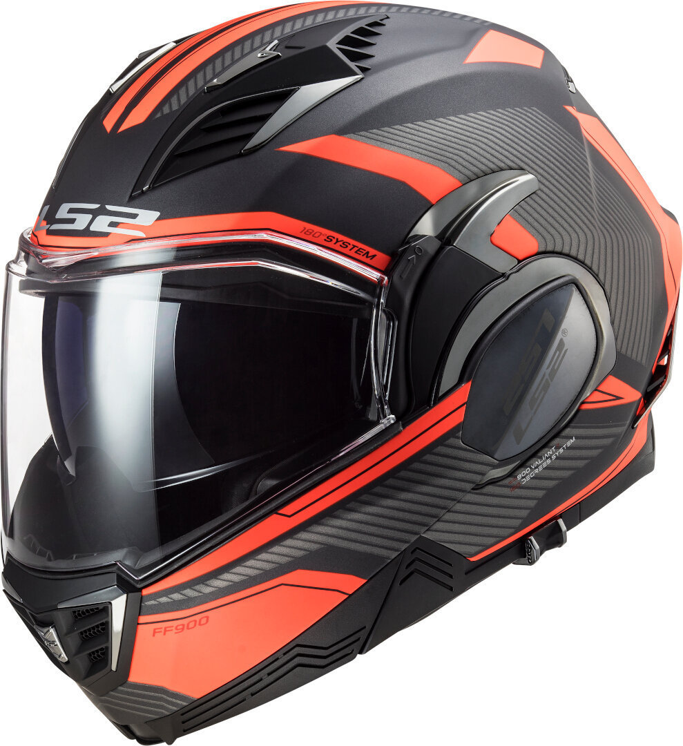 LS2 FF900 Valiant II Revo Helmet, black-orange, Size XS, black-orange, Size XS