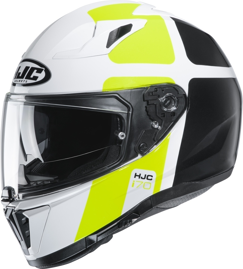 HJC i70 Prika Helmet, black-white-yellow, Size M, black-white-yellow, Size M